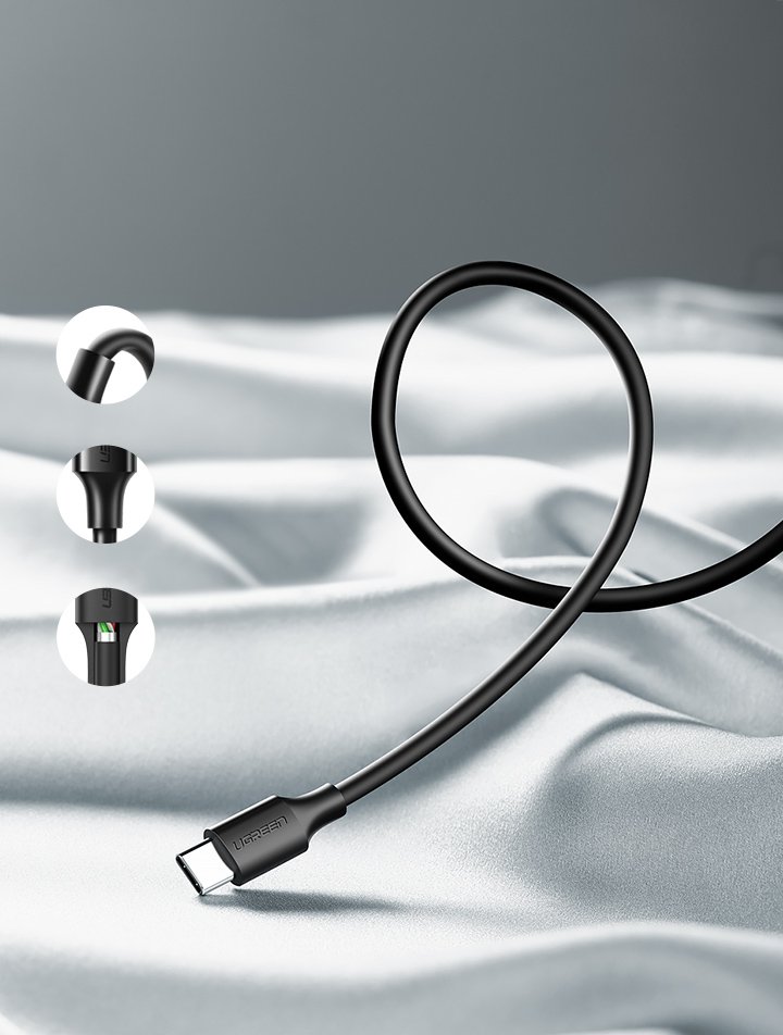 iTok webáruház - Ugreen Ugreen US287 60116 USB-A–USB-C kábel, 2 A, 1 m (fekete) 7 Ugreen US287 60116 USB-A / USB-C 2A cable 1m (fekete)