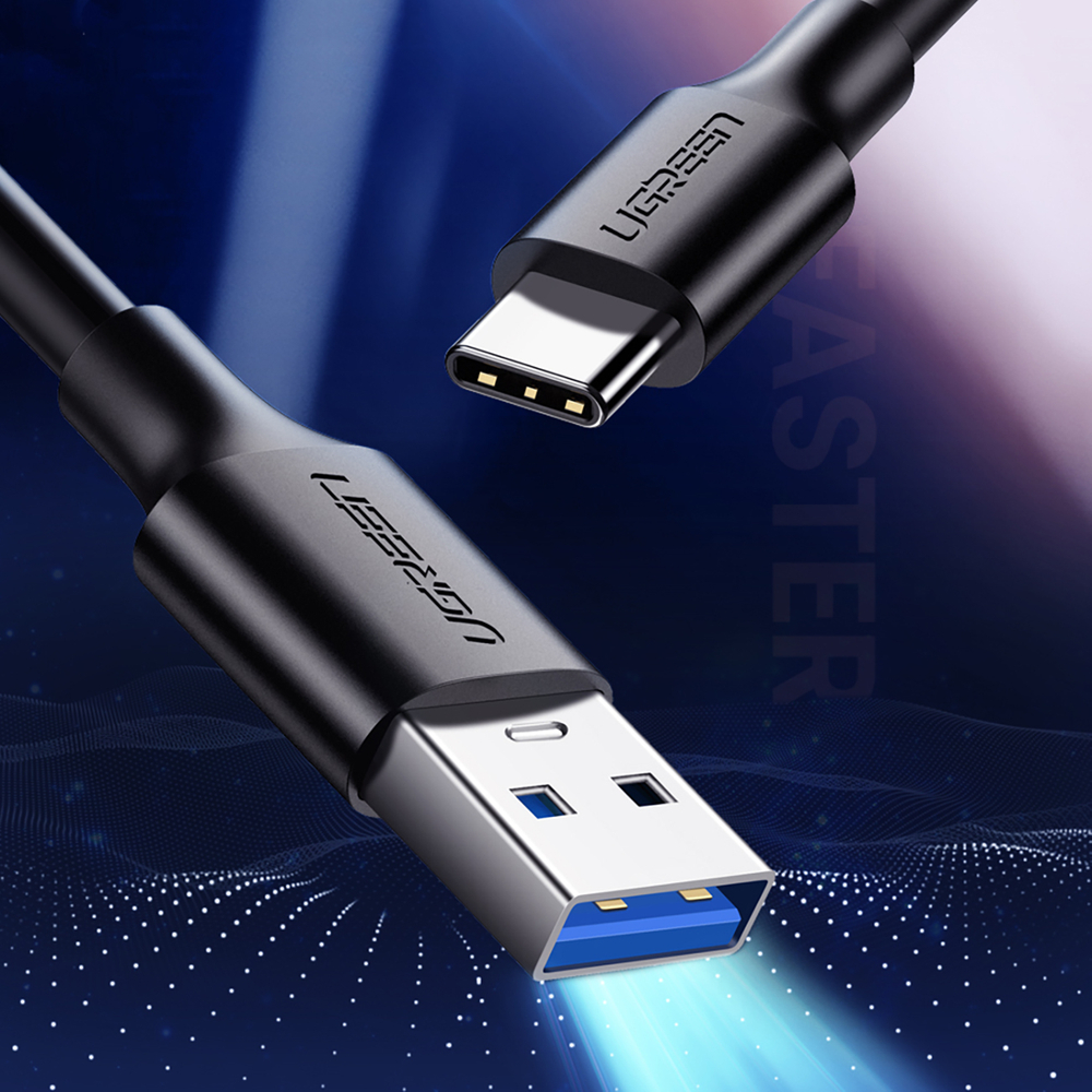 iTok webáruház - Ugreen Ugreen US184 20882 USB-A 3.0–USB-C kábel, 1 m (fekete) 7 Ugreen US184 20882 USB-A 3.0 / USB-C 3A cable 1m (fekete)