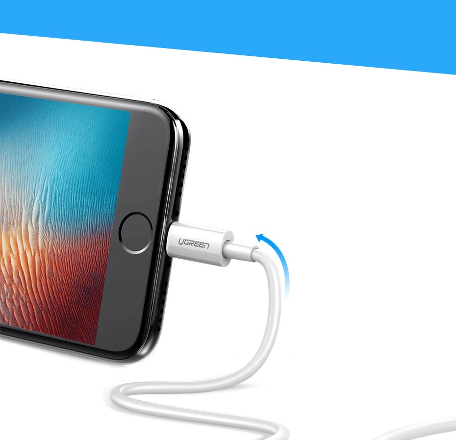 iTok webáruház - Ugreen Ugreen US155 20728 USB-A–Lightning MFi kábel, 1 m (fehér) 4 Ugreen US155 20728 USB-A / Lightning MFi 2.4A cable 1m (fehér)