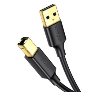 Ugreen USB-A–USB-B nyomtatókábel, USB 2.0, 1,5 m, fekete (US135 10350)