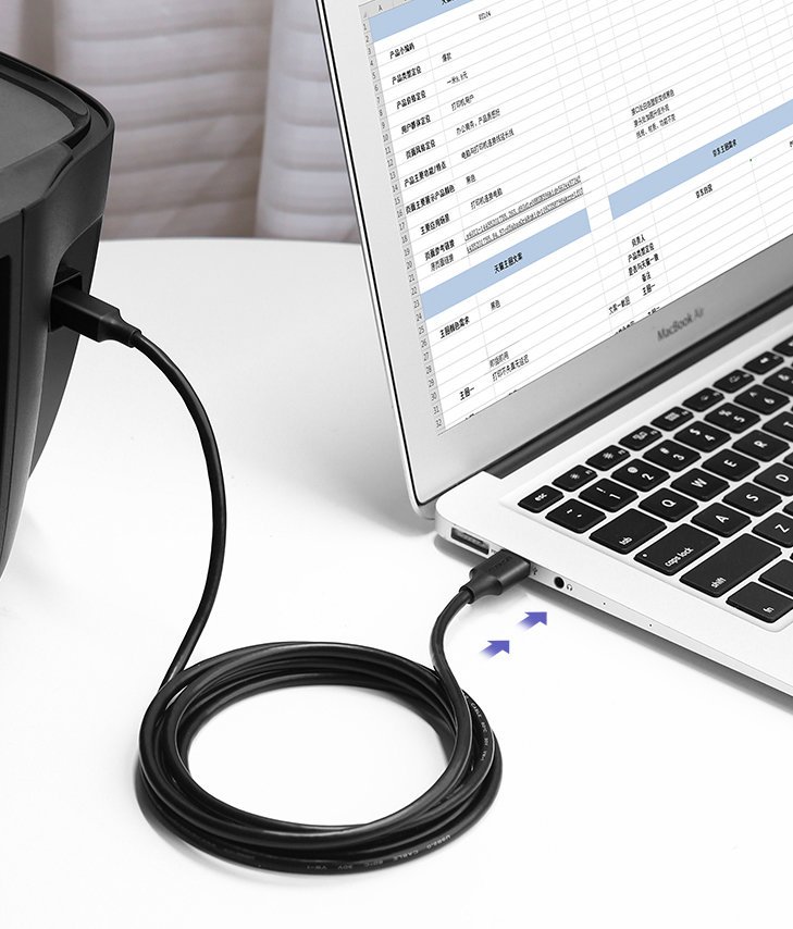 iTok webáruház - Ugreen Ugreen USB-A–USB-B nyomtatókábel, USB 2.0, 1,5 m, fekete (US135 10350) 3 Ugreen USB Type B printer cable (male) - USB 2.0 (male) 480 Mbps 1.5 m black (US135 10350)