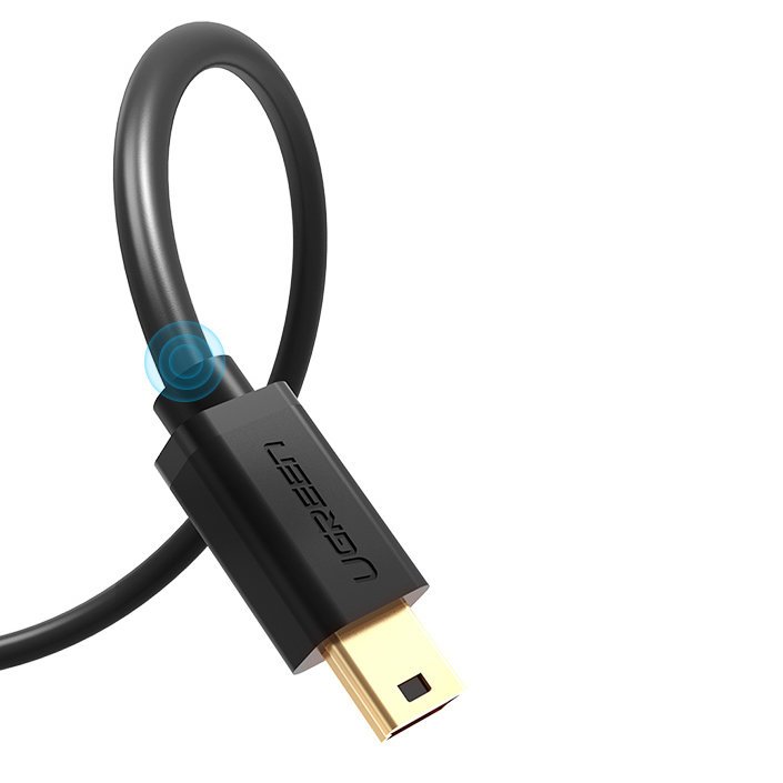 iTok webáruház - Ugreen Ugreen USB-A – Mini USB kábel 3 m, 480 Mbps (US132 10386) 2 Ugreen cable USB - mini USB cable 480 Mbps 3 m black (US132 10386)