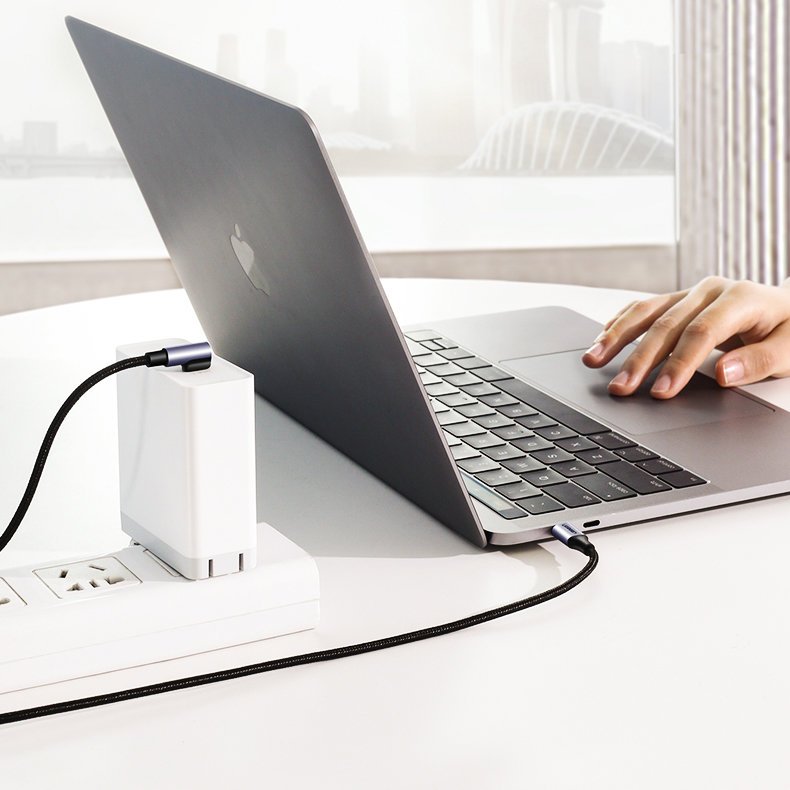 iTok webáruház - Ugreen Ugreen US255 50125 USB-C–USB-C PD QC kábel, 60 W, 3 A, 2 m (szürke) 7 Ugreen US255 50125 USB-C (straight) / USB-C (angled) PD QC cable 60W 3A 2m (szürke)