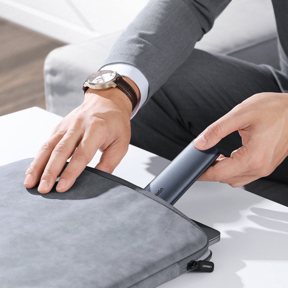 iTok webáruház - Ugreen Ugreen CM400 10902 M.2 NVMe SSD-ház USB-C kábellel, szürke 7 Ugreen M.2 SSD bay USB 3.2 Gen 2 drive (SuperSpeed USB 10 Gbps) + USB Type C cable 0.5m gray (CM400 10902)