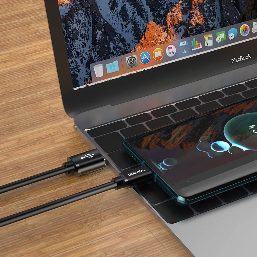 iTok webáruház - Dudao Dudao L5G USB-A–USB Type-C kábel, 1 m (fekete) 6 Dudao cable USB cable (fekete)