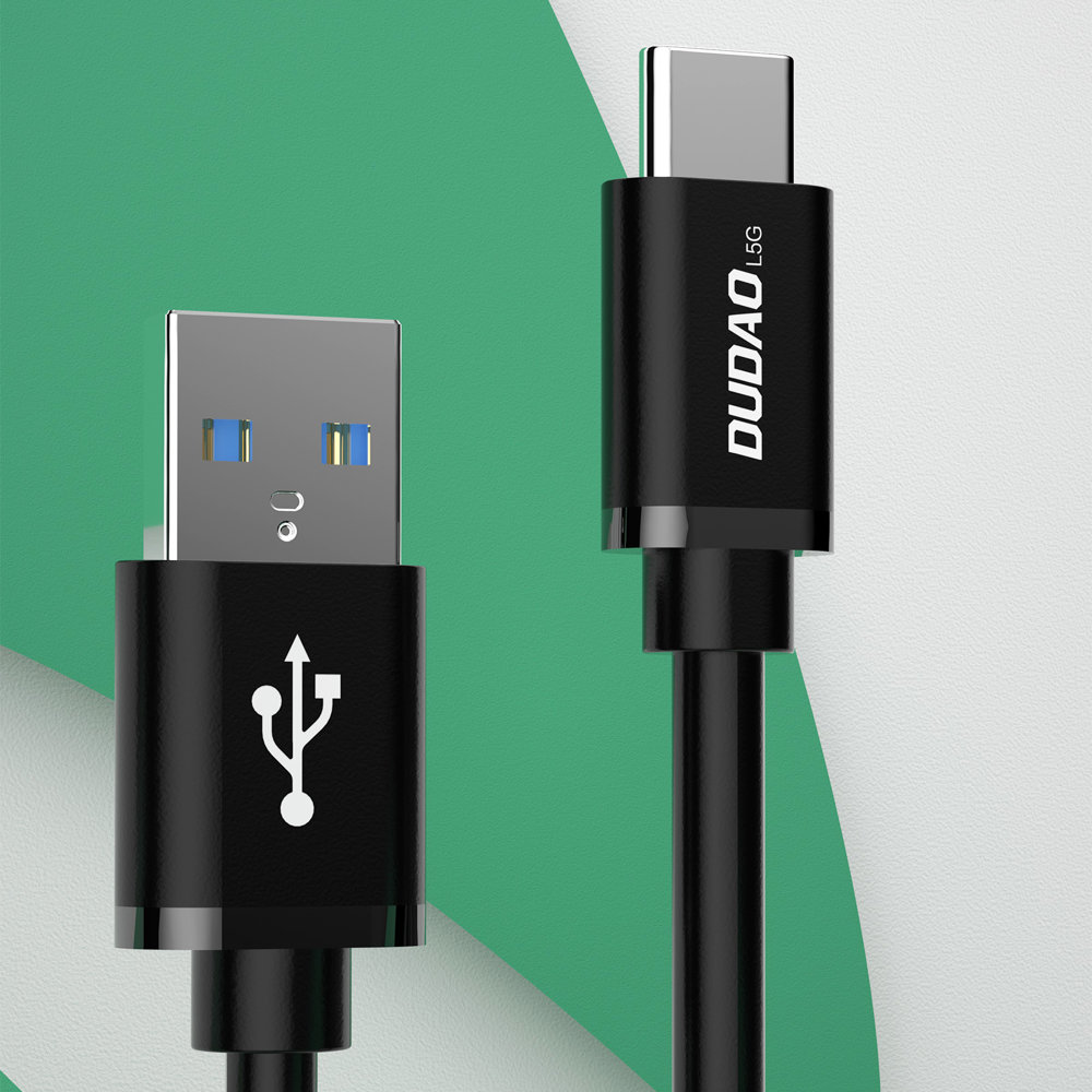 iTok webáruház - Dudao Dudao L5G USB-A–USB Type-C kábel, 1 m (fekete) 7 Dudao cable USB cable (fekete)
