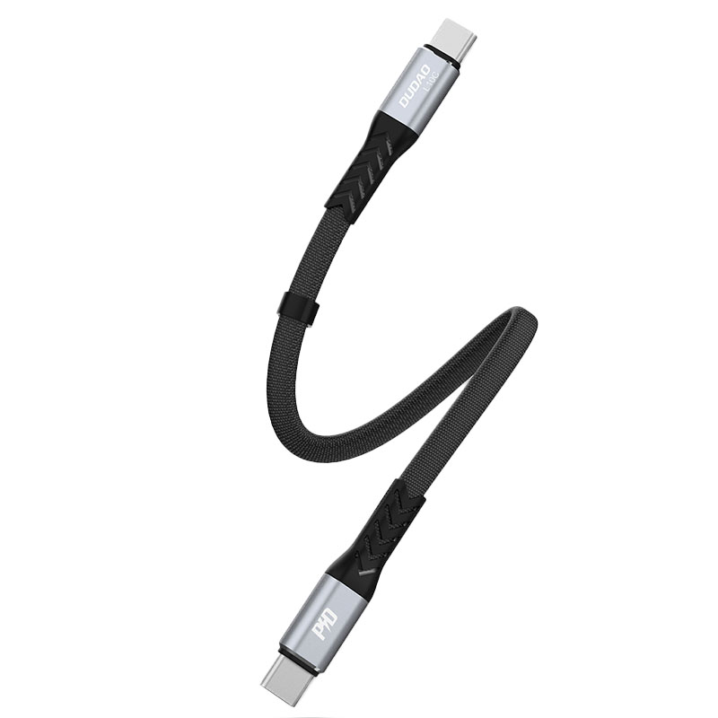 iTok webáruház - Dudao Dudao L10C USB-C–USB-C PD kábel 100 W, 5 A, 0,23 m (fekete) 2 Dudao L10C USB-C - USB-C PD Cable 100W 5A 0.23m (fekete)