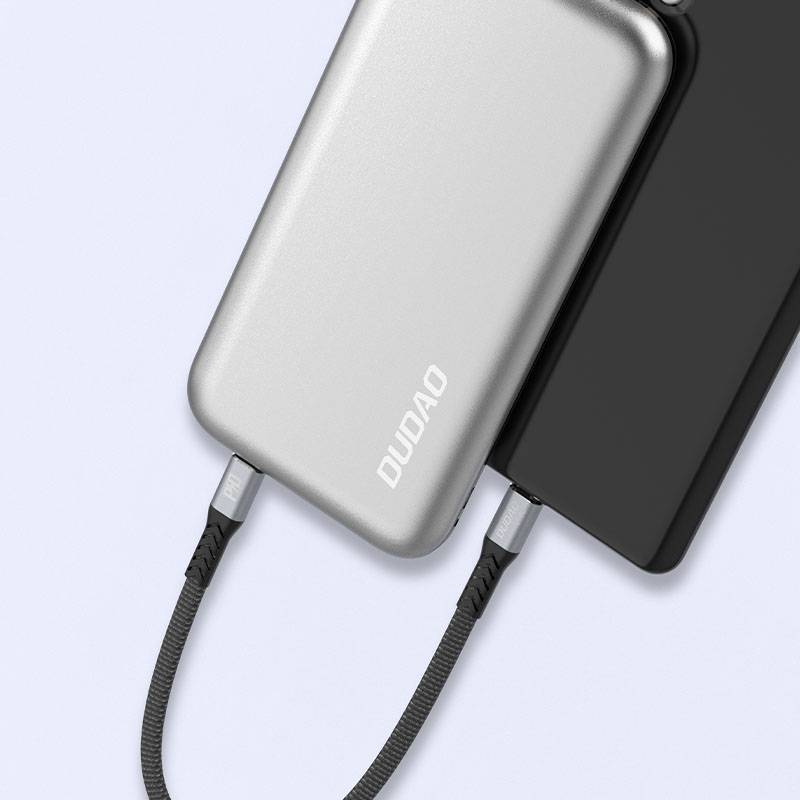 iTok webáruház - Dudao Dudao L10C USB-C–USB-C PD kábel 100 W, 5 A, 0,23 m (fekete) 8 Dudao L10C USB-C - USB-C PD Cable 100W 5A 0.23m (fekete)