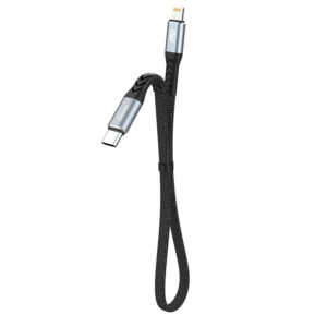 Dudao L10P USB-C–Lightning PD 20 W kábel, 0,23 m (fekete)