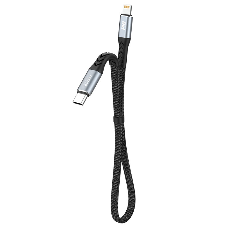 iTok webáruház - Dudao Dudao L10P USB-C–Lightning PD 20 W kábel, 0,23 m (fekete) 1 Dudao L10P Lightning - USB-C PD 20W cable 0.23m (fekete)