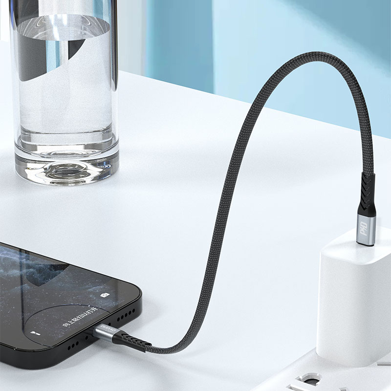 iTok webáruház - Dudao Dudao L10P USB-C–Lightning PD 20 W kábel, 0,23 m (fekete) 6 Dudao L10P Lightning - USB-C PD 20W cable 0.23m (fekete)