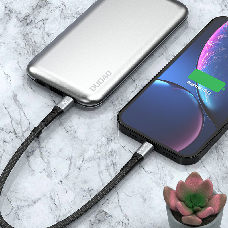 iTok webáruház - Dudao Dudao L10P USB-C–Lightning PD 20 W kábel, 0,23 m (fekete) 8 Dudao L10P Lightning - USB-C PD 20W cable 0.23m (fekete)
