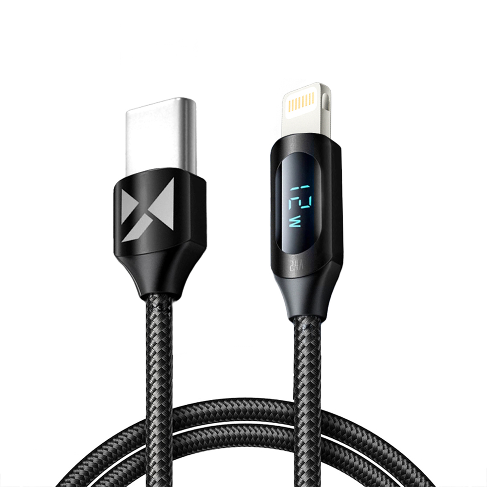 iTok webáruház - Wozinsky Wozinsky WUCLC1 USB-C–Lightning kábel, 36 W, 1 m (fekete) 1 Wozinsky WUCLC1 Lightning - USB-C cable 36W 480Mb/s 1m (fekete)