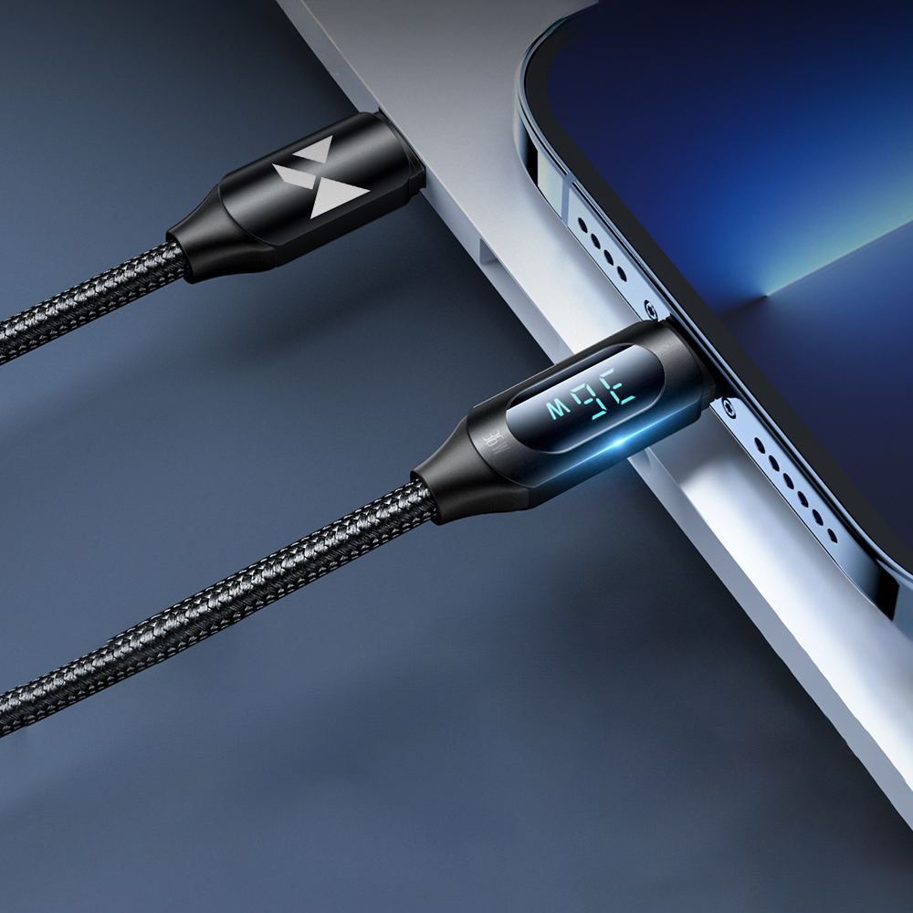 iTok webáruház - Wozinsky Wozinsky WUCLC1 USB-C–Lightning kábel, 36 W, 1 m (fekete) 6 Wozinsky WUCLC1 Lightning - USB-C cable 36W 480Mb/s 1m (fekete)