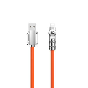 Dudao L24AL USB-A–Lightning kábel, 180°-ban forgatható, 30 W, 1 m (narancssárga)