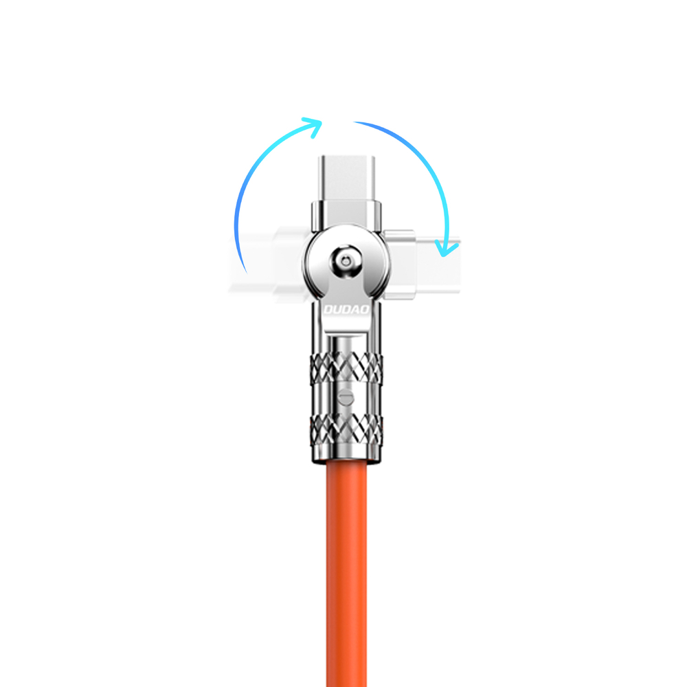 iTok webáruház - Dudao Dudao L24AL USB-A–Lightning kábel, 180°-ban forgatható, 30 W, 1 m (narancssárga) 4 Dudao L24AL USB-A - Lightning angled cable with 180° rotation 30W 1m (narancssárga)