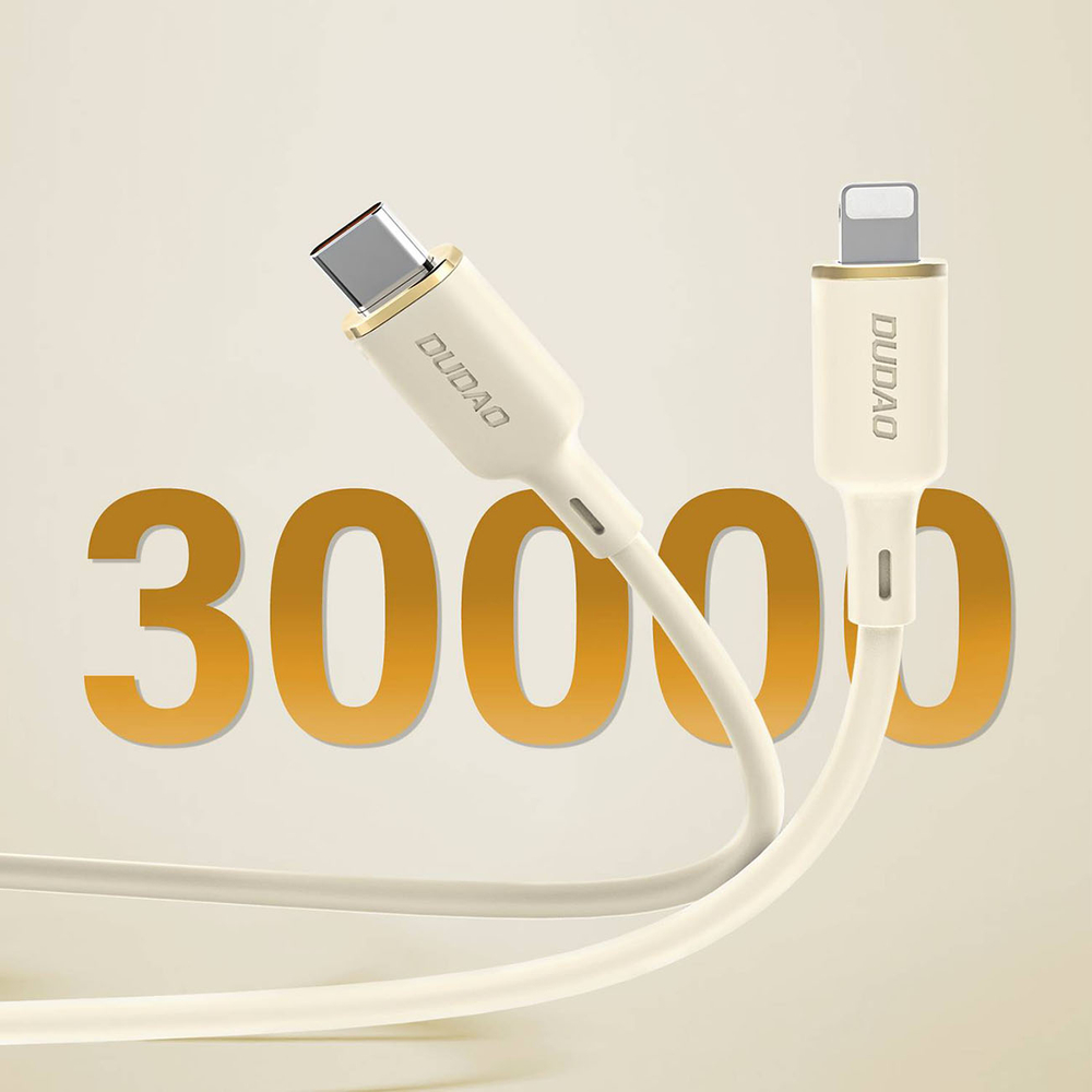 iTok webáruház - Dudao Dudao L7SCL USB-C–Lightning 30 W, 2 m-es kábel (bézs) 4 Dudao L7SCL USB-C - Lightning 30W 2m cable (bézs)