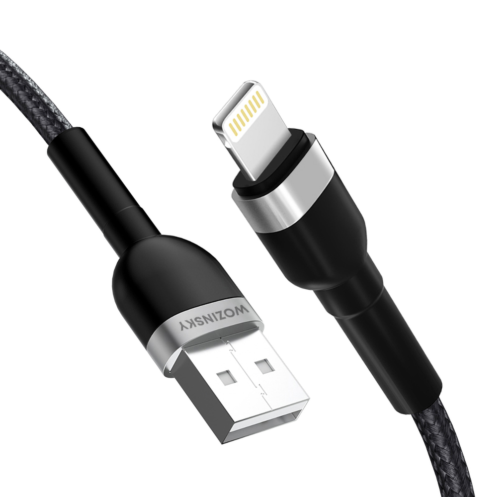 iTok webáruház - Wozinsky Wozinsky WNBAL1 USB-A–Lightning kábel, 2,4 A, 1 m (fekete) 2 Wozinsky WNBAL1 USB-A / Lightning 2.4A cable 1 m (fekete)