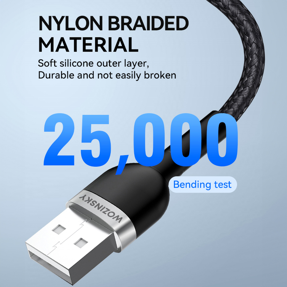 iTok webáruház - Wozinsky Wozinsky WNBAL1 USB-A–Lightning kábel, 2,4 A, 1 m (fekete) 8 Wozinsky WNBAL1 USB-A / Lightning 2.4A cable 1 m (fekete)