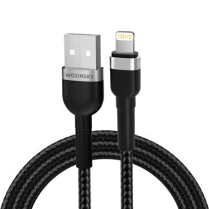 Wozinsky WNBAL2 USB-A–Lightning kábel, 2,4 A, 2 m (fekete)