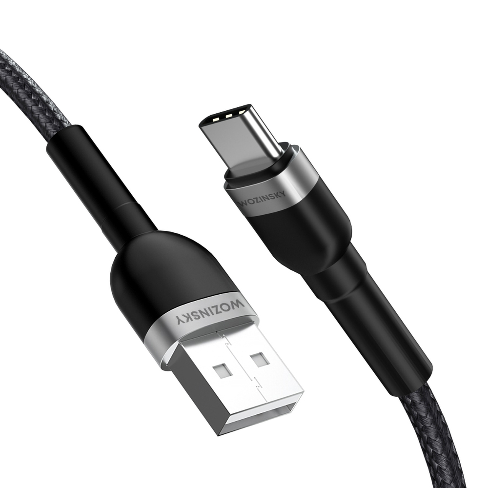 iTok webáruház - Wozinsky Wozinsky WNBAC1 USB-A / USB-C 2,4 A kábel, 1 m (fekete) 2 Wozinsky WNBAC1 USB-A / USB-C 2.4A cable 1 m (fekete)