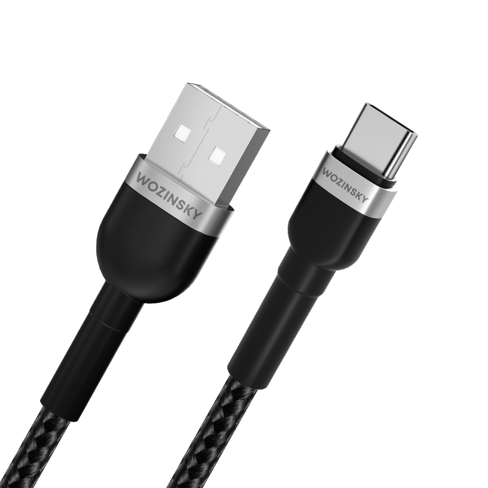 iTok webáruház - Wozinsky Wozinsky WNBAC1 USB-A / USB-C 2,4 A kábel, 1 m (fekete) 4 Wozinsky WNBAC1 USB-A / USB-C 2.4A cable 1 m (fekete)
