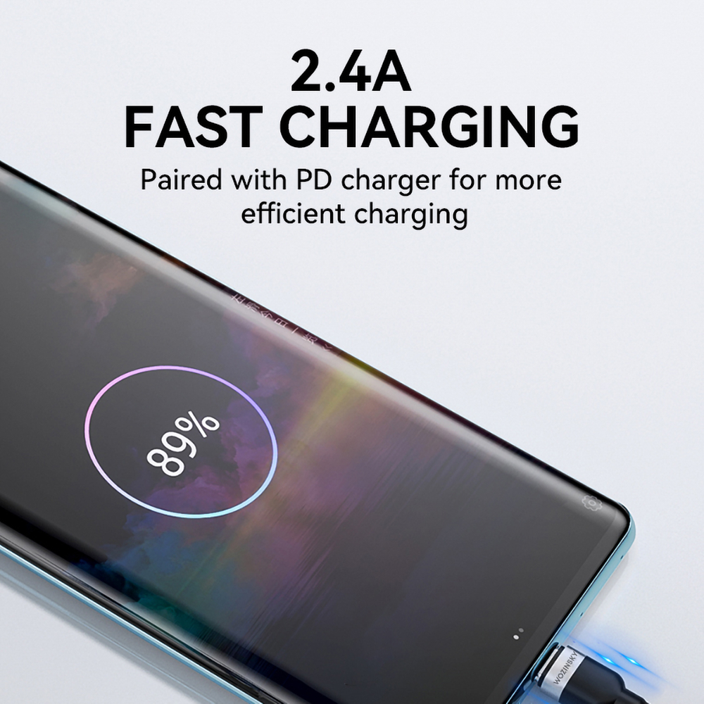 iTok webáruház - Wozinsky Wozinsky WNBAC2 USB-A–USB-C kábel, 2,4 A, 2 m (fekete) 7 Wozinsky WNBAC2 USB-A / USB-C 2.4A cable 2 m (fekete)