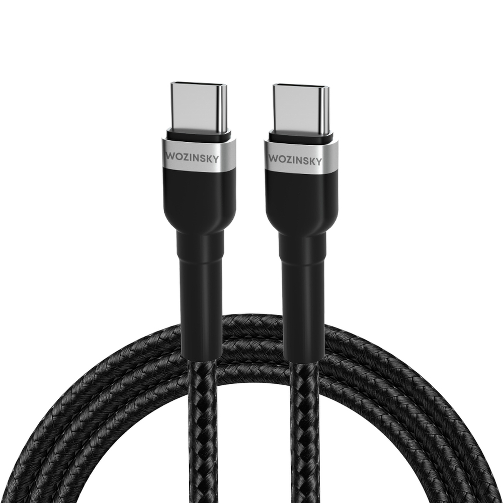 iTok webáruház - Wozinsky Wozinsky WNBCC1 USB-C–USB-C PD 65 W kábel, 1 m (fekete) 1 Wozinsky WNBCC1 USB-C / USB-C PD 65W cable 1 m (fekete)