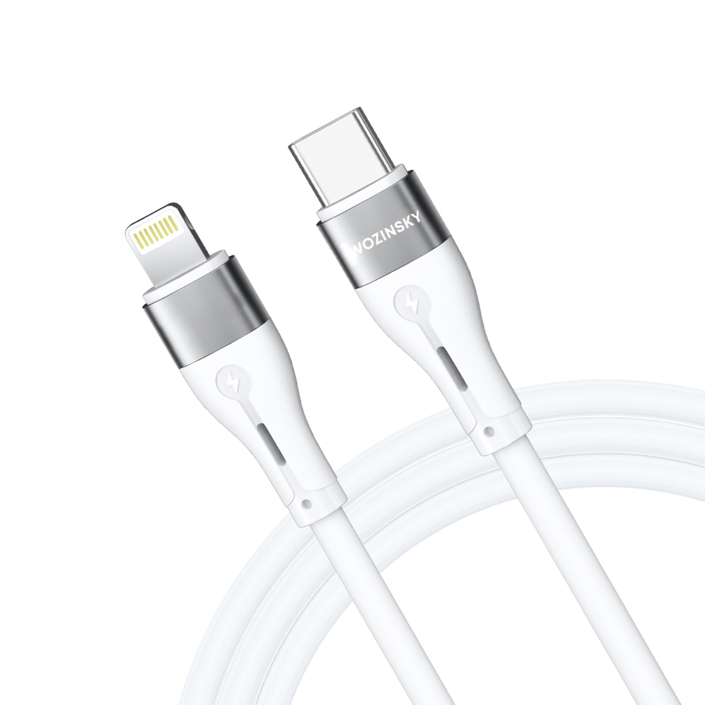 iTok webáruház - Wozinsky Wozinsky WSTCL1 Lightning–USB-C PD kábel 27 W, 1 m (fehér) 4 Wozinsky WSTCL1 Lightning / USB-C PD 27W cable 1 m (fehér)