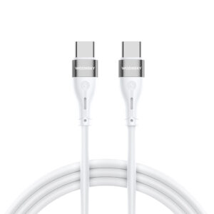 Wozinsky WSTCC1 USB-C–USB-C PD 65 W kábel, 1 m (fehér)
