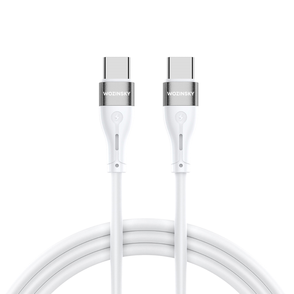 iTok webáruház - Wozinsky Wozinsky WSTCC2 USB-C–USB-C PD 65 W kábel, 2 m (fehér) 1 Wozinsky WSTCC2 USB-C / USB-C PD 65W cable 2 m (fehér)