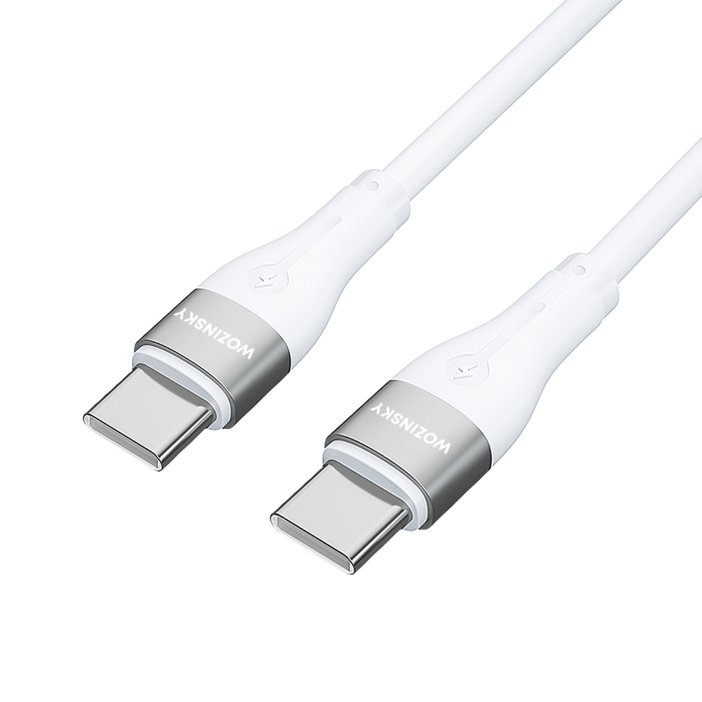 iTok webáruház - Wozinsky Wozinsky WSTCC2 USB-C–USB-C PD 65 W kábel, 2 m (fehér) 2 Wozinsky WSTCC2 USB-C / USB-C PD 65W cable 2 m (fehér)