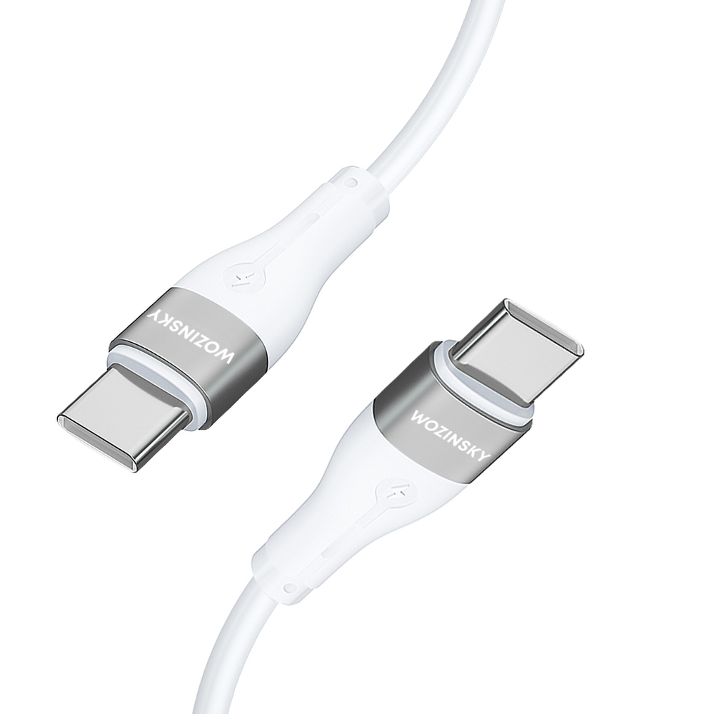 iTok webáruház - Wozinsky Wozinsky WSTCC2 USB-C–USB-C PD 65 W kábel, 2 m (fehér) 3 Wozinsky WSTCC2 USB-C / USB-C PD 65W cable 2 m (fehér)