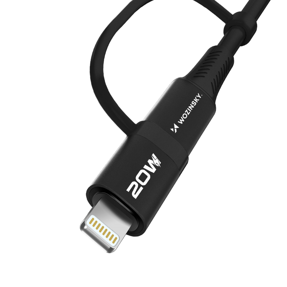 iTok webáruház - Wozinsky Wozinsky WNBAA 4 az 1-ben kábel, 2× USB-C, USB-A, Lightning, 60 W, 1 m (fekete) 4 Wozinsky WNBAA 4in1 cable 2x USB-C 1x USB-A 1x Lightning 60W 1 m (fekete)