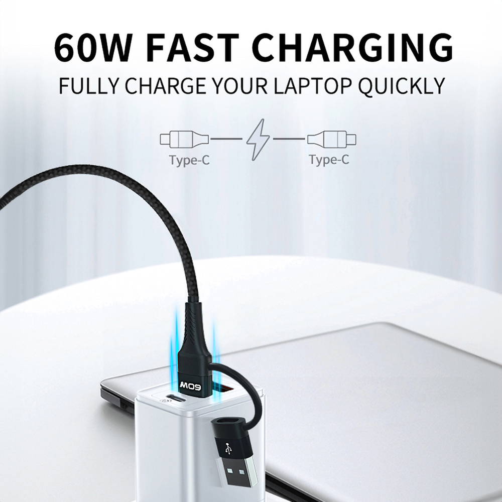 iTok webáruház - Wozinsky Wozinsky WNBAA 4 az 1-ben kábel, 2× USB-C, USB-A, Lightning, 60 W, 1 m (fekete) 8 Wozinsky WNBAA 4in1 cable 2x USB-C 1x USB-A 1x Lightning 60W 1 m (fekete)