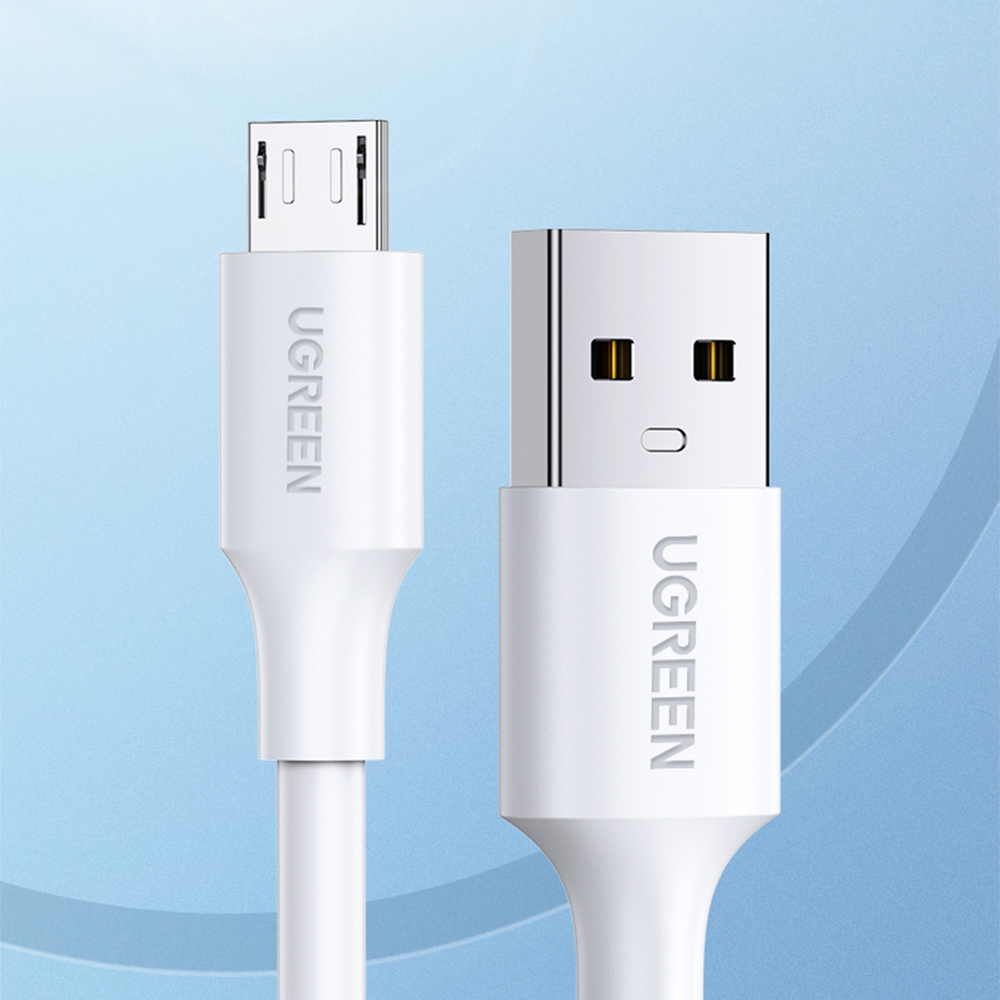 iTok webáruház - Ugreen Ugreen US289 60143 Micro USB–USB-A kábel, 2 m (fehér) 2 Ugreen US289 60143 micro USB / USB-A cable 2m (fehér)
