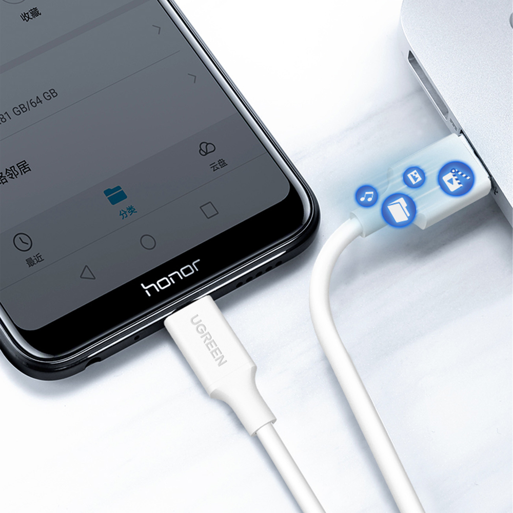 iTok webáruház - Ugreen Ugreen US289 60143 Micro USB–USB-A kábel, 2 m (fehér) 6 Ugreen US289 60143 micro USB / USB-A cable 2m (fehér)