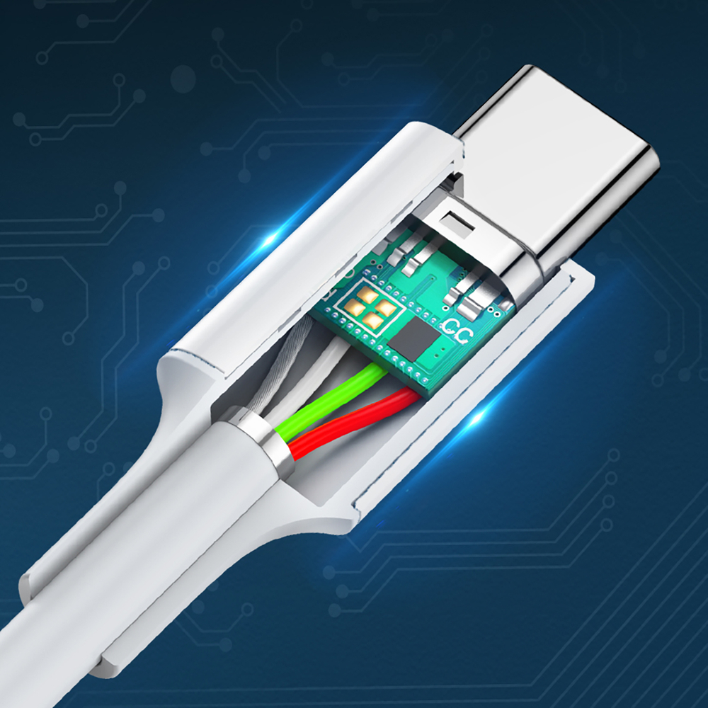 iTok webáruház - Ugreen Ugreen US264 60518 USB-C–USB-C kábel 1 m (fehér) 6 Ugreen US264 60518 USB-C / USB-C PD QC AFC Cable 1m (fehér)