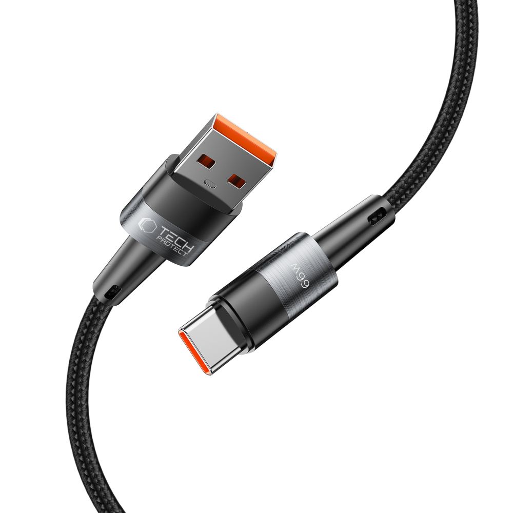 iTok webáruház - Tech-Protect Tech-Protect UltraBoost USB-C / USB-A kábel 66 W, 6 A, 0,25 m (szürke) 3 Tech-Protect UltraBoost USB-C / USB-A Cable 66W 6A 0.25m (szürke)