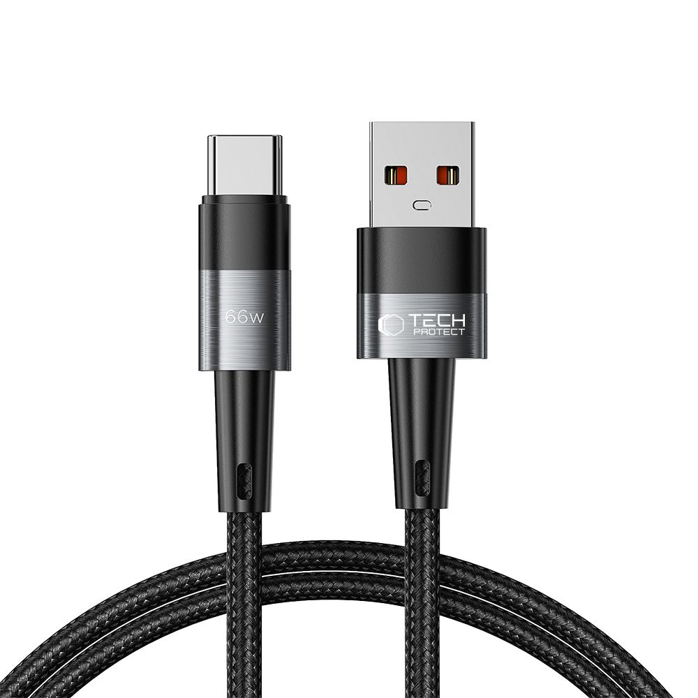 iTok webáruház - Tech-Protect Tech-Protect UltraBoost USB-C / USB-C kábel 66 W 6 A 1 m (szürke) 1 Tech-Protect UltraBoost USB-C / USB-C Cable 66W 6A 1m (szürke)