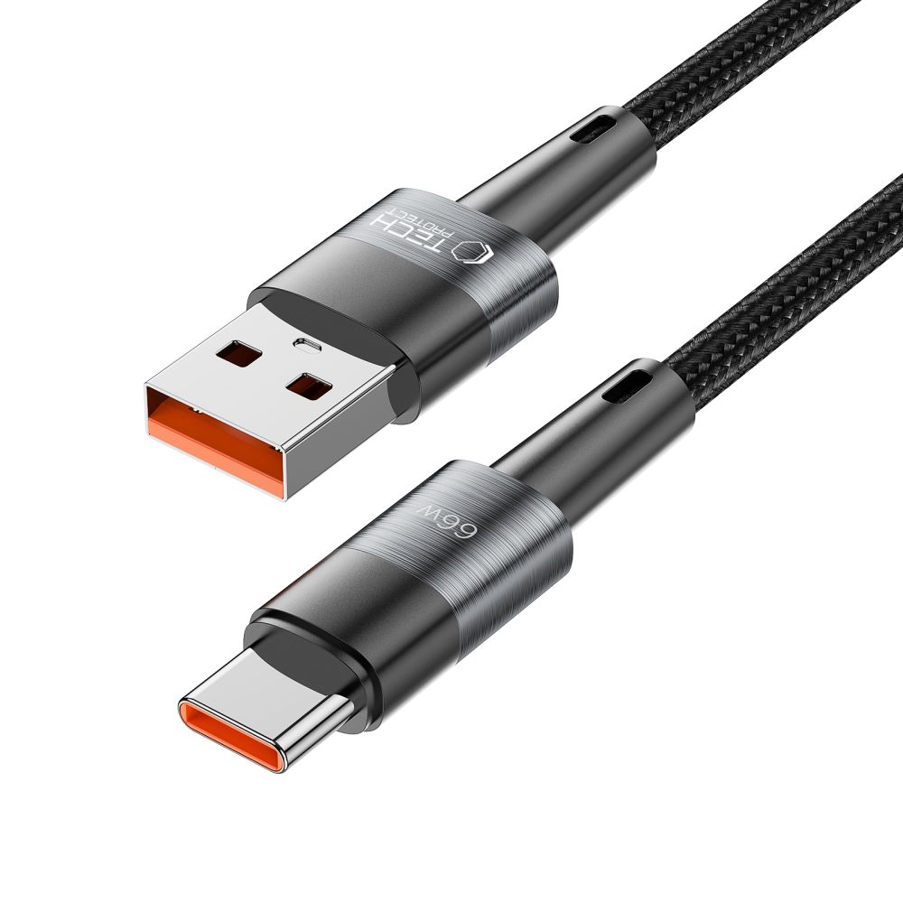 iTok webáruház - Tech-Protect Tech-Protect UltraBoost USB-C–USB-A 66 W 6 A 2 m kábel (szürke) 4 Tech-Protect UltraBoost USB-C / USB-C 66W 6A 2m Cable (szürke)