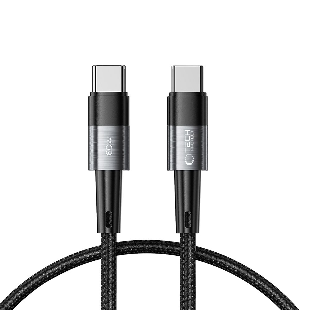 iTok webáruház - Tech-Protect Tech-Protect UltraBoost USB-C–USB-C PD kábel 60 W, 3 A, 0,25 m (szürke) 1 Tech-Protect UltraBoost USB-C / USB-C PD Cable 60W 3A 0.25m (szürke)