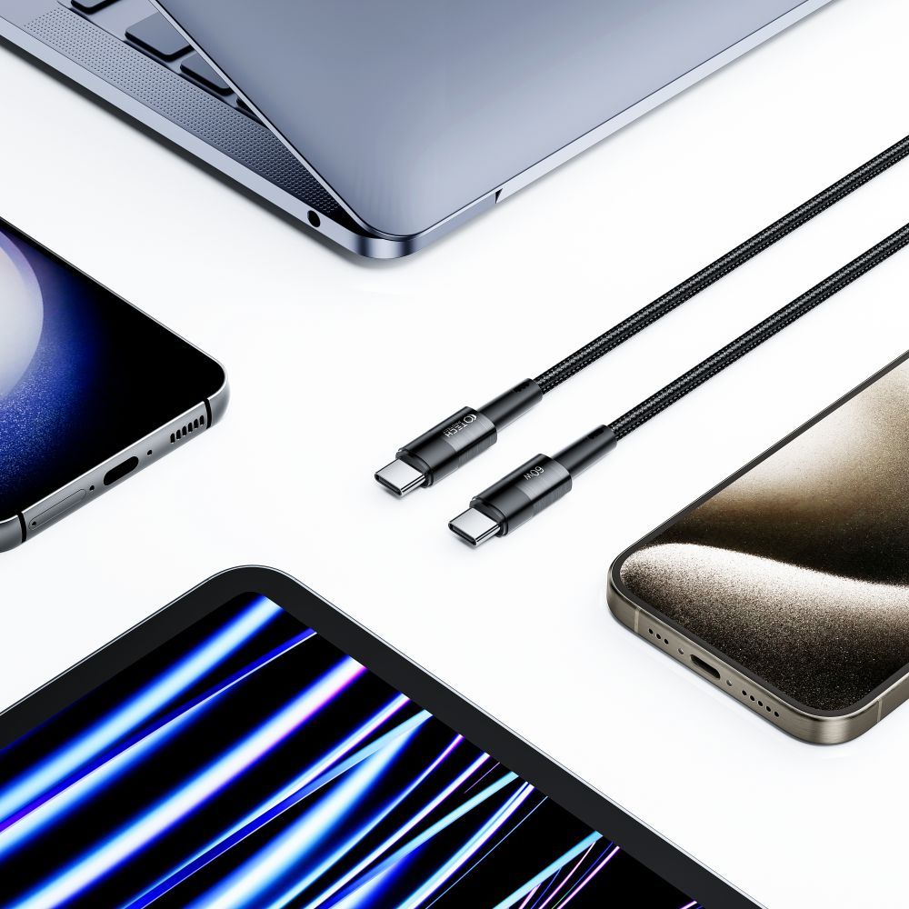iTok webáruház - Tech-Protect Tech-Protect UltraBoost USB-C–USB-C PD kábel 60 W, 3 A, 0,25 m (szürke) 2 Tech-Protect UltraBoost USB-C / USB-C PD Cable 60W 3A 0.25m (szürke)