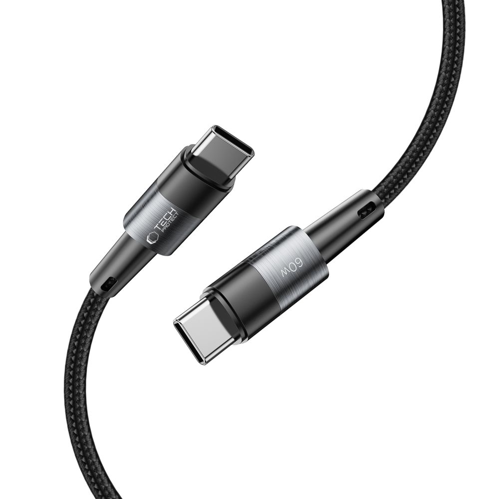 iTok webáruház - Tech-Protect Tech-Protect UltraBoost USB-C–USB-C PD kábel 60 W, 3 A, 0,25 m (szürke) 4 Tech-Protect UltraBoost USB-C / USB-C PD Cable 60W 3A 0.25m (szürke)