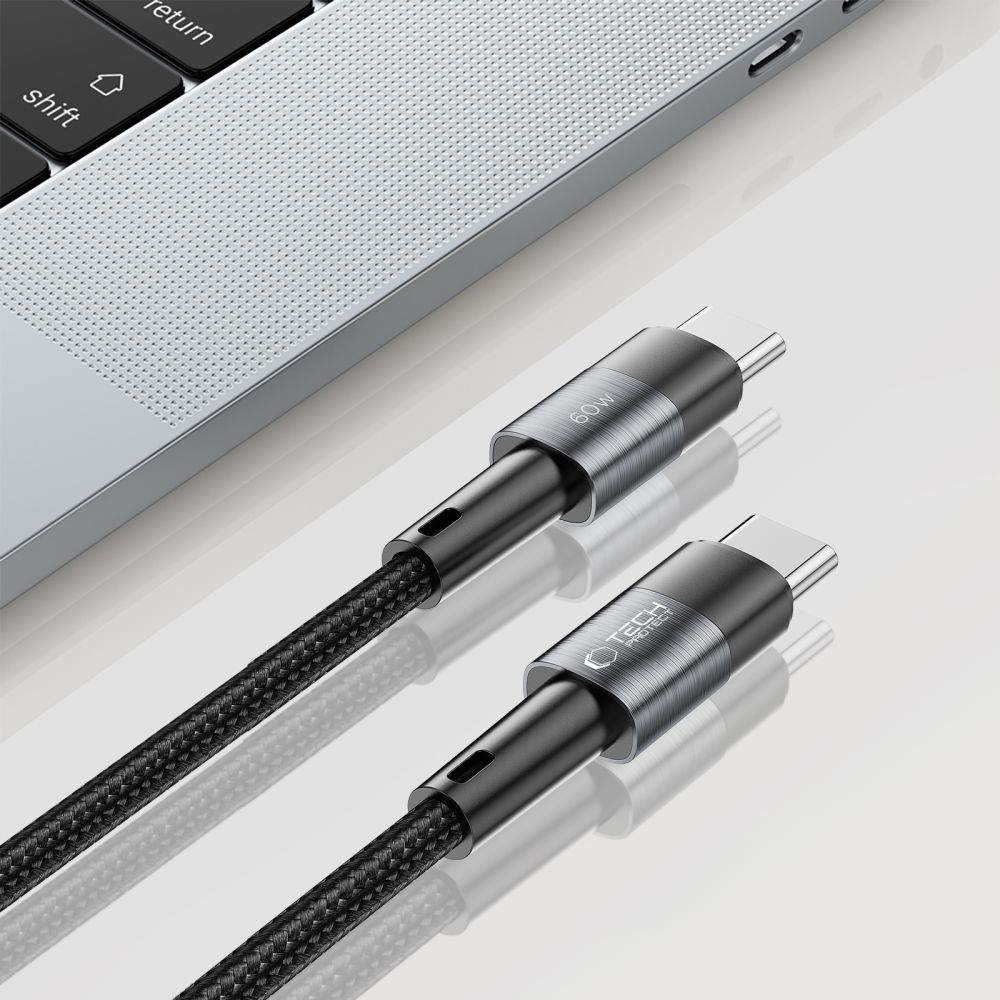 iTok webáruház - Tech-Protect Tech-Protect UltraBoost USB-C–USB-C PD kábel 60 W 3 A 1 m (szürke) 5 Tech-Protect UltraBoost USB-C / USB-C PD Cable 60W 3A 1m (szürke)