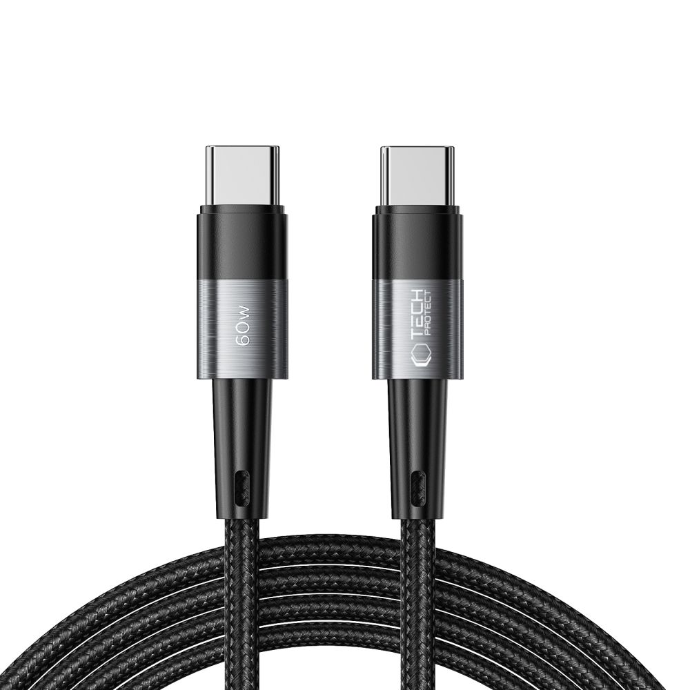 iTok webáruház - Tech-Protect Tech-Protect UltraBoost USB-C–USB-C PD 60 W 3 A, 2 m-es kábel (szürke) 1 Tech-Protect UltraBoost USB-C / USB-C PD 60W 3A 2m cable (szürke)