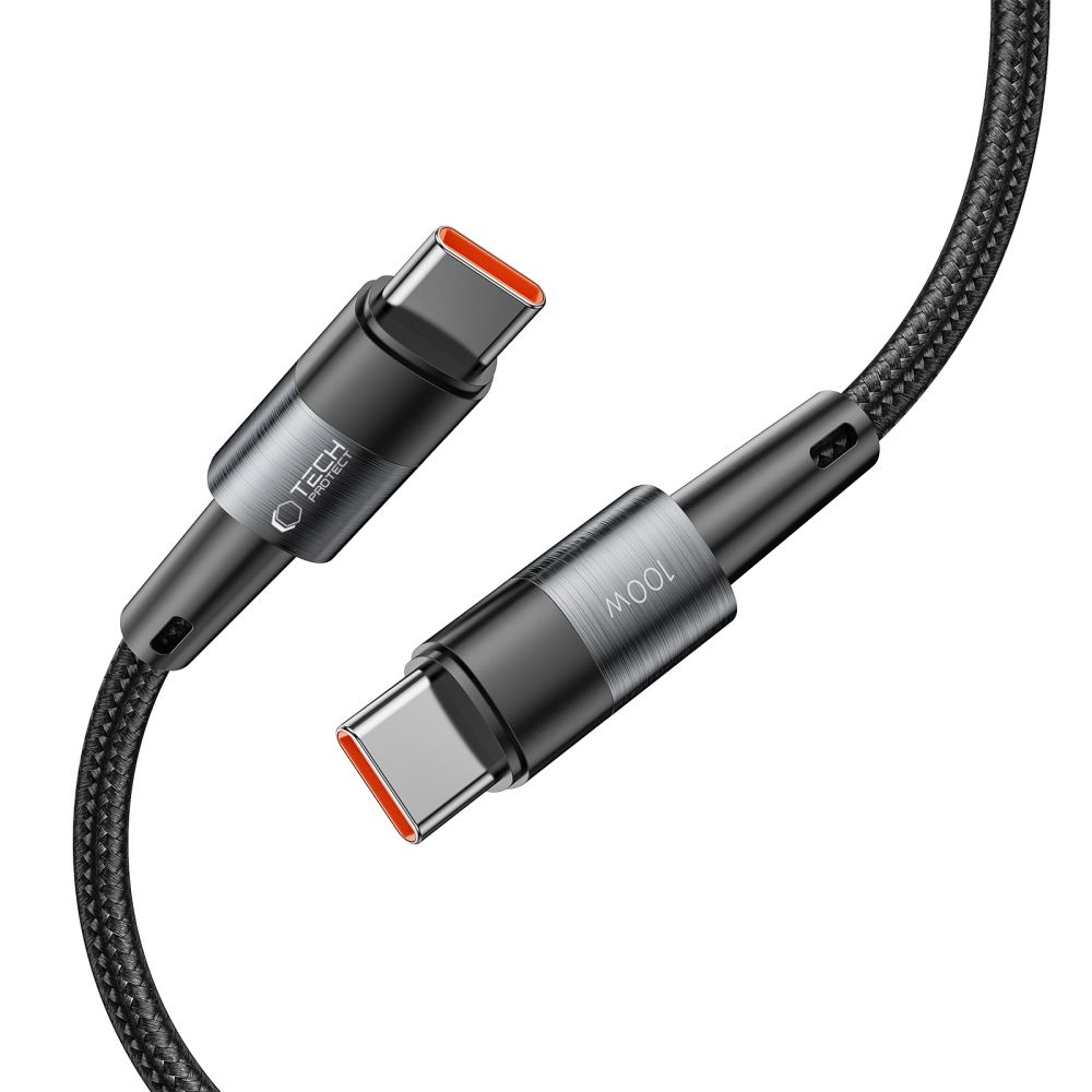 iTok webáruház - Tech-Protect Tech-Protect UltraBoost USB-C / USB-C PD kábel 100W 5A 0,25 m (szürke) 3 Tech-Protect UltraBoost USB-C / USB-C PD Cable 100W 5A 0.25m (szürke)