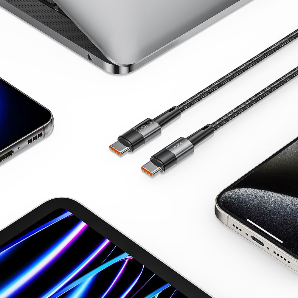 iTok webáruház - Tech-Protect Tech-Protect UltraBoost USB-C / USB-C PD kábel 100W 5A 0,25 m (szürke) 5 Tech-Protect UltraBoost USB-C / USB-C PD Cable 100W 5A 0.25m (szürke)