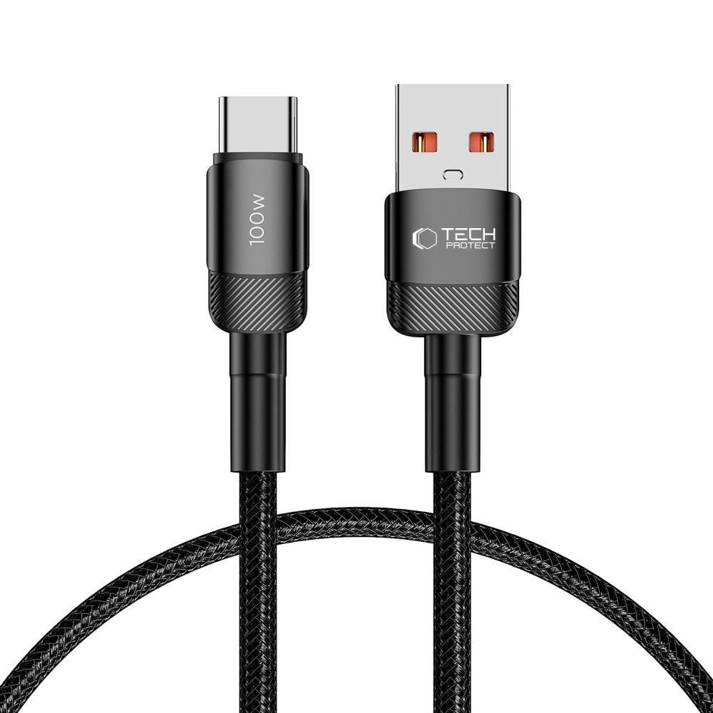 iTok webáruház - Tech-Protect Tech-Protect UltraBoost Evo USB-C / USB-A kábel 100 W, 5 A, 0,5 m (fekete) 1 Tech-Protect UltraBoost Evo USB-C / USB-A cable 100W 5A 0.5m (fekete)