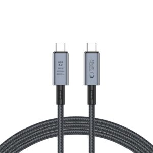 Tech-Protect UltraBoost Max USB-C 4.0–USB-C 4.0 PD 240W kábel, 2 m (szürke)
